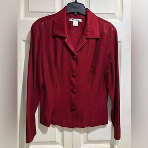 Nygard collection Cranberry shiny blouse in Size 12